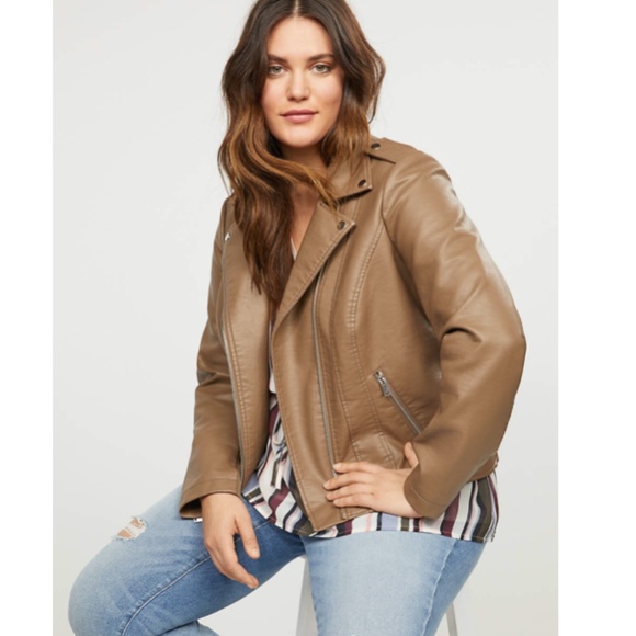 Lane Bryant Jackets & Blazers - Faux Leather Moto Jacket